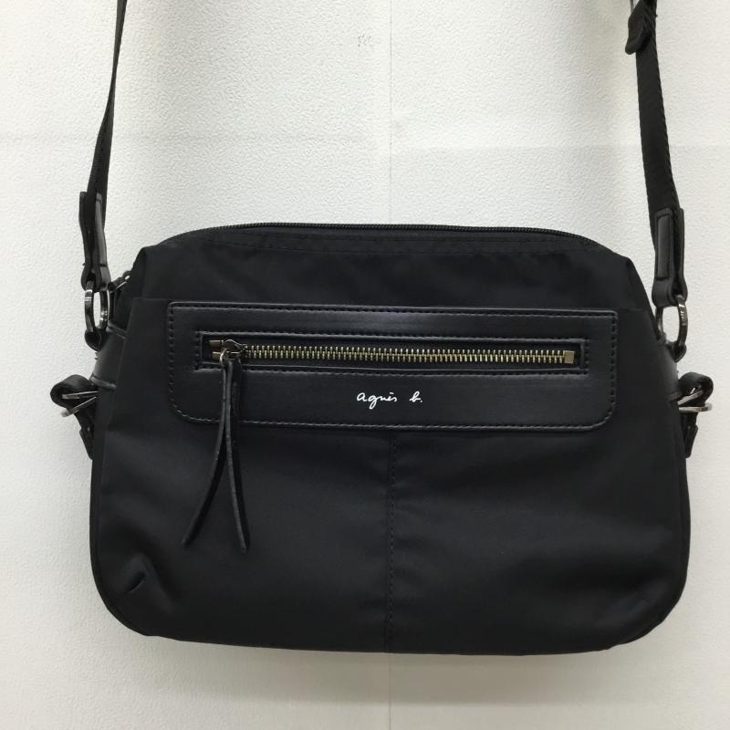 アニエス・ベー agnes b. ショルダーバッグ ショルダーバッグ ロゴ、文字 黒 / ブラック / レディース USED 古着 中古 10135111