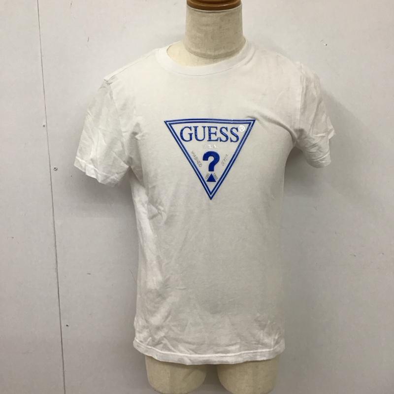 ゲス Guess Tシャツ 半袖 半袖カットソー プリントTシャツ クルーネックカットソー L ロゴ、文字 白 / ホワイト / メンズ USED 古着 中古 10113748