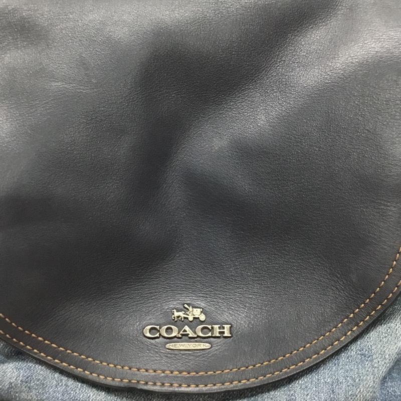 コーチ COACH リュックサック、デイパック リュックサック、デイバッグ F57905 デニム ロゴ、文字 紺 / ネイビー / X 青 / ブルー / レディース USED 古着 中古 10107603