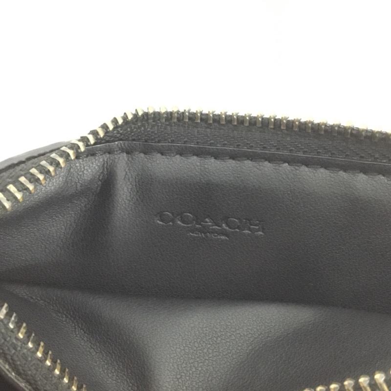 コーチ COACH カードケース カードケース ジップカードケース レキシー 恐竜 ワンポイント 黒 / ブラック / メンズ USED 古着 中古 10137150