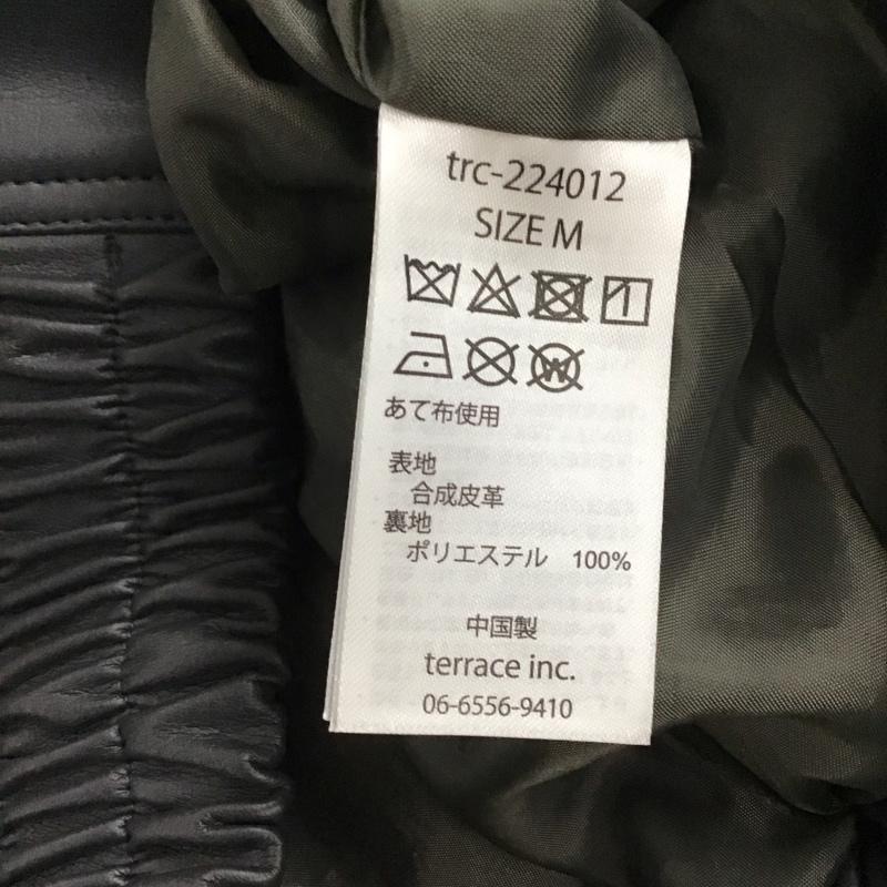 古着 USED ジャケット、上着 ジャケット、ブレザー ジップアップジャケット アウター フェイクレザージャケット M 無地 ダークグレー / ダークグレー / レディース USED 古着 中古 10145091