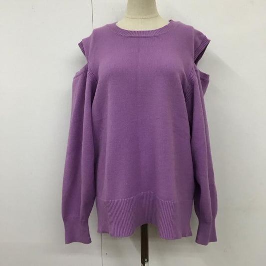 ニコアンド niko and... ニット、セーター 長袖 L 無地 紫 / パープル /  レディース USED 古着 中古 10117715
