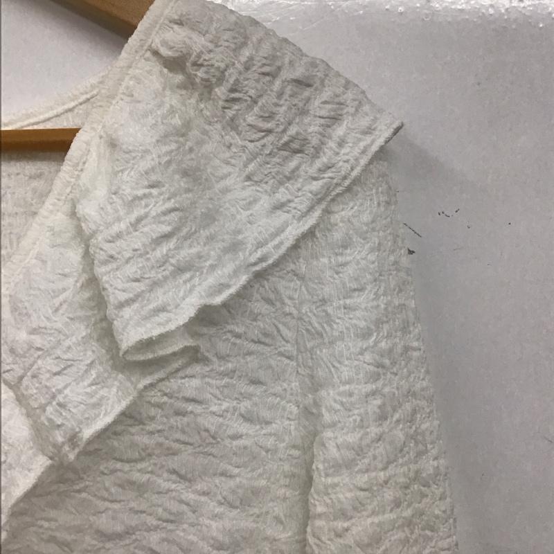 アルシーヴ archives カーディガン 長袖 長袖カーディガン 前開き フリルカラー M 無地 白 / ホワイト / レディース USED 古着 中古 10136739