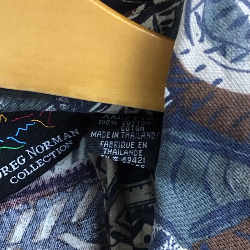 グレッグ・ノーマン Greg Norman シャツ、ブラウス 長袖 長袖シャツ 総柄シャツ カラーシャツ XXL プリント マルチカラー / マルチカラー / メンズ USED 古着 中古 10128782