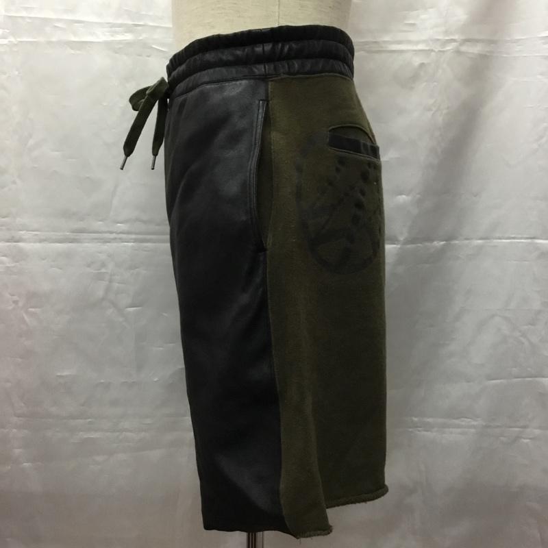 24カラッツ 24karats パンツ ショートパンツ ハーフパンツ ショートパンツ カジュアルパンツ バイカラー L 無地 黒 / ブラック / X カーキ / カーキ / メンズ USED 古着 中古 10108390