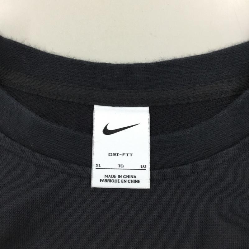 ナイキ NIKE トレーナー 長袖 dh2850-010 スタンダードイシュークルースウェットシャツ 長袖トレーナー クルーネックカットソー XL ロゴ、文字 紺 / ネイビー / メンズ USED 古着 中古 10112460