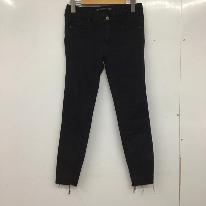 ザラ ZARA パンツ デニム、ジーンズ スキニー ストレッチ 36 無地 黒 / ブラック / レディース USED 古着 中古 10139603