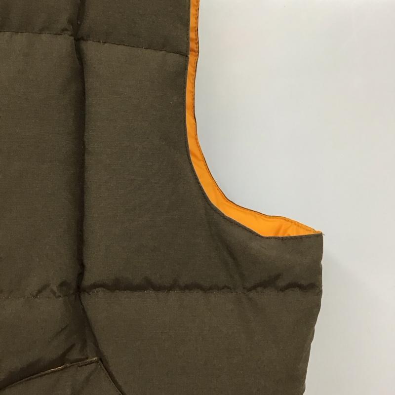 シェラデザイン SIERRA DESIGNS ベスト ベスト ダウンベスト ノースリーブ 前ボタン L 無地 カーキ / カーキ / メンズ USED 古着 中古 10129565