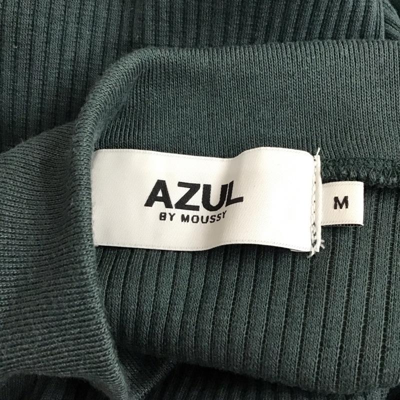 アズールバイマウジー AZUL BY MOUSSY カットソー 長袖 250GAB80-098H 袖シアー リブ M 無地 緑 / グリーン / レディース USED 古着 中古 10119384