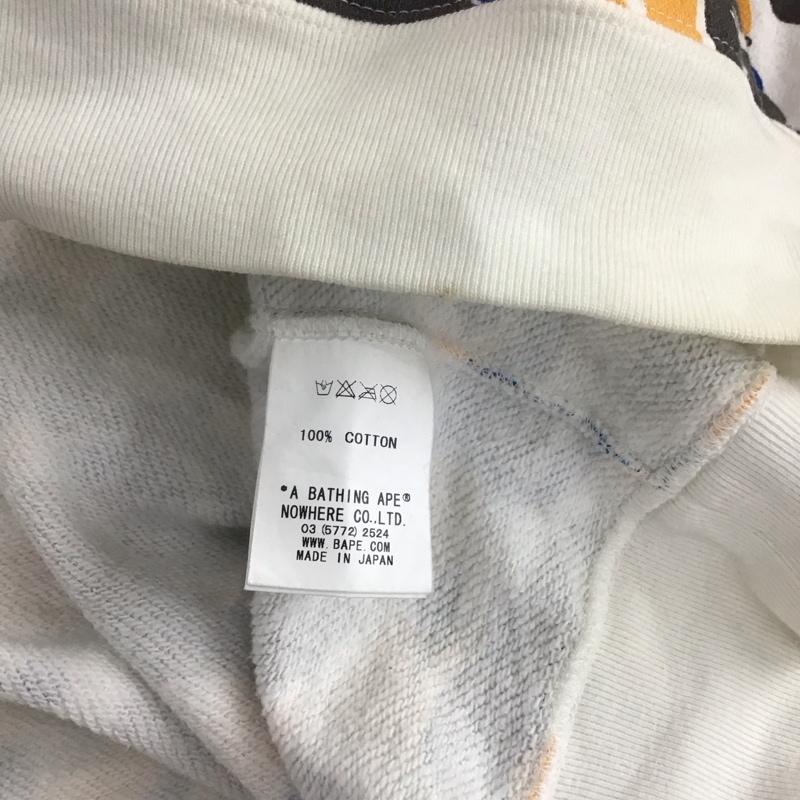アベイシングエイプ A BATHING APE パーカー 長袖 ジップアップ CAMO XL 総柄 白 / ホワイト / X 青 / ブルー / X 橙 / オレンジ / X 黒 / ブラック / メンズ USED 古着 中古 10107417