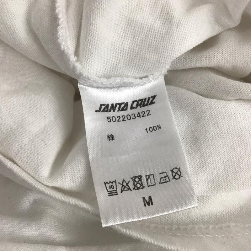 サンタクルーズ SANTA CRUZ カットソー 長袖 長袖カットソー クルーネックカットソー ロングスリーブカットソー プリントTシャツ M プリント 白 / ホワイト / メンズ USED 古着 中古 10123537