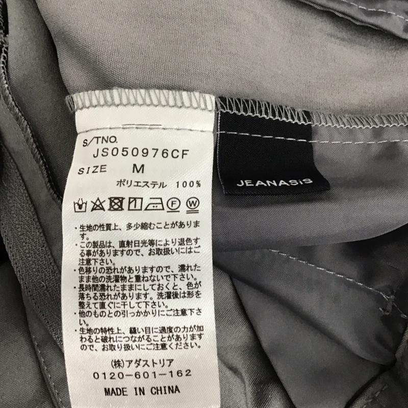 ジーナシス JEANASIS パンツ スラックス js050976cf ダブルタックワイドパンツ ワイドパンツ スラックス ストレッチ M 無地 灰 / グレー / レディース USED 古着 中古 10132932