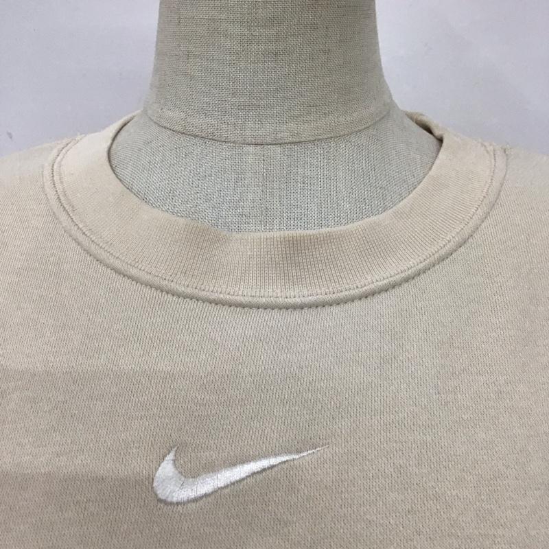 ナイキ NIKE トレーナー 長袖 DR5918-219 スウェット 裏起毛 S ロゴ、文字 アイボリー / アイボリー / レディース USED 古着 中古 10114455