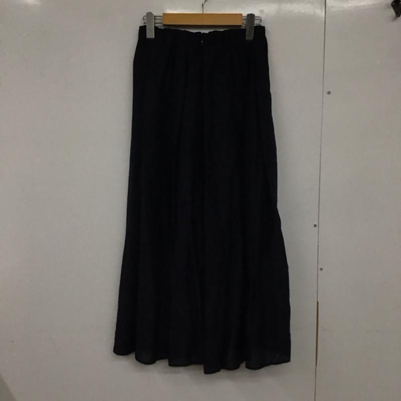 ユナイテッドアローズグリーンレーベルリラクシング UNITED ARROWS green label relaxing スカート ロングスカート 3524-676-2361 シアー ギャザー スカート 無地 紺 / ネイビー /  レディース USED 古着 中古 10133158