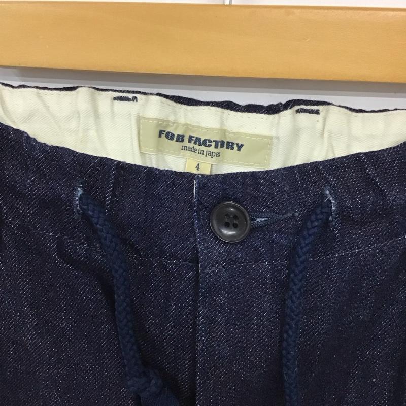 エフオービーファクトリー FOB FACTORY パンツ デニム、ジーンズ デニムパンツ ワイドパンツ カジュアルパンツ 4 無地 インディゴ / インディゴ / メンズ USED 古着 中古 10134689