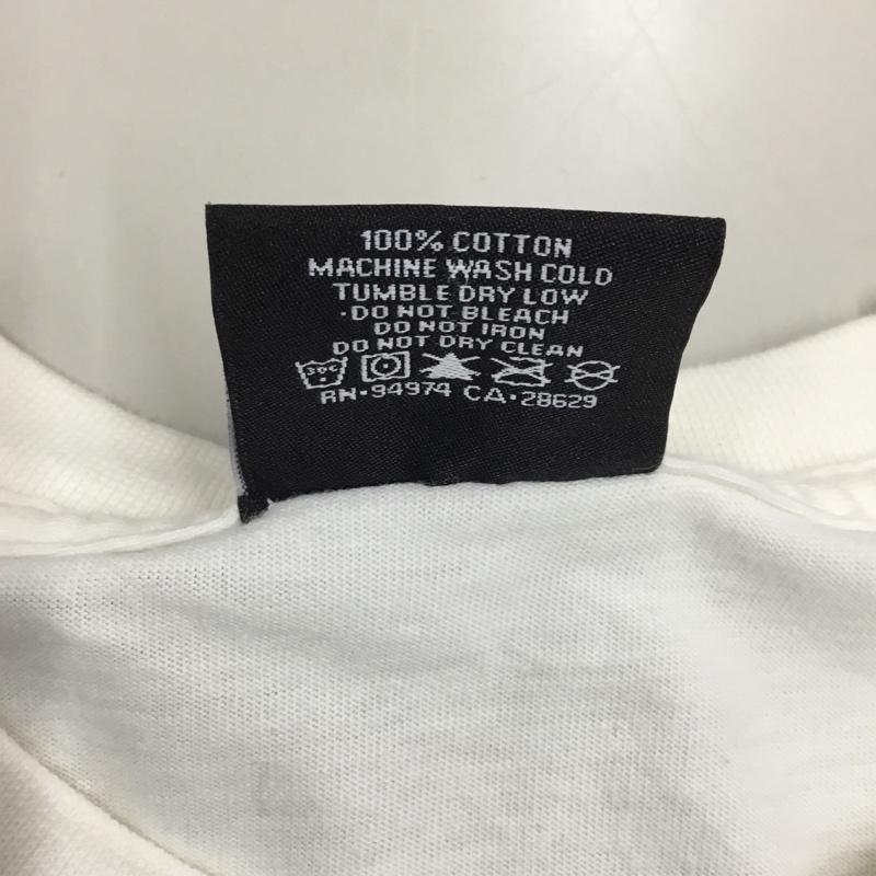 ステューシー STUSSY カットソー 長袖 長袖カットソー クルーネックカットソー ロングスリーブカットソー プリントTシャツ S ロゴ、文字 白 / ホワイト / メンズ USED 古着 中古 10116588