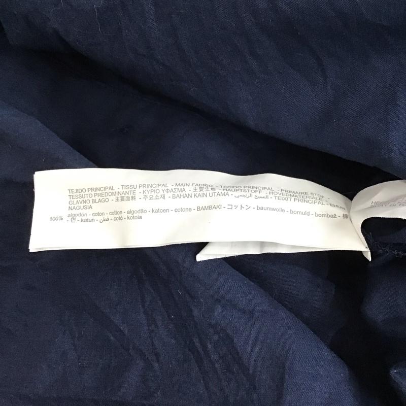 ザラ ZARA シャツ、ブラウス 長袖 長袖シャツ 無地シャツ ノーカラーシャツ M 無地 紺 / ネイビー / レディース USED 古着 中古 10125195