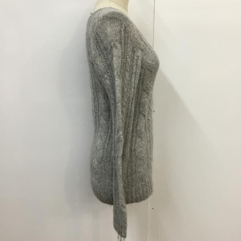 ルスーク LESOUK ニット、セーター 長袖 38 無地 灰 / グレー / レディース USED 古着 中古 10043225