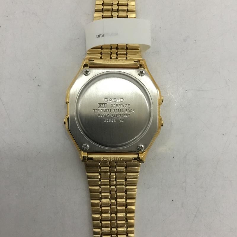カシオ CASIO 腕時計 デジタル A159WGE 箱有 チープカシオ ロゴ、文字 金 / ゴールド / メンズ USED 古着 中古 10135148