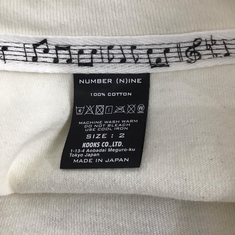 ナンバーナイン NUMBER (N)INE Tシャツ 半袖 半袖カットソー プリントTシャツ クルーネックカットソー 2 ロゴ、文字 X プリント 白 / ホワイト /  メンズ USED 古着 中古 10110208