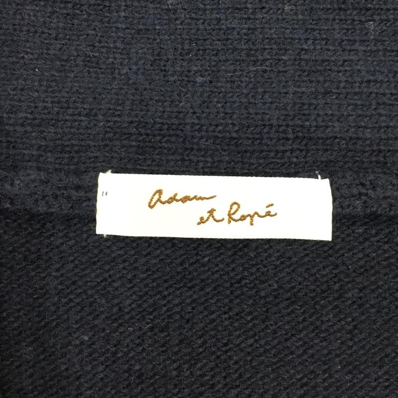 アダムエロペ ADAM ET ROPE カーディガン 長袖 長袖ニットカーディガン リブニットカーディガン 前ボタン L 無地 紺 / ネイビー / メンズ USED 古着 中古 10113339