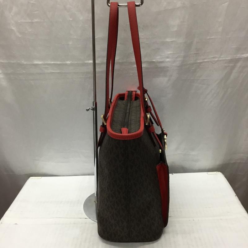 マイケルコース MICHAEL KORS トートバッグ トートバッグ 30S7GTTT8B 総柄 茶 / ブラウン / X 赤 / レッド / レディース USED 古着 中古 10117615
