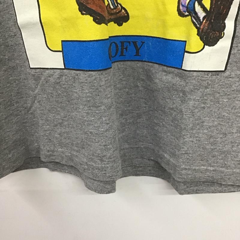 ディズニー Disney Tシャツ 半袖 半袖カットソー プリントTシャツ クルーネックカットソー プリント 灰 / グレー / メンズ USED 古着 中古 10136730