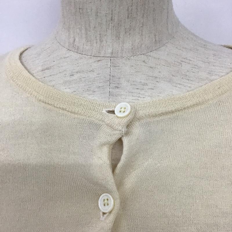 ポロラルフローレン POLO RALPH LAUREN カーディガン 長袖 長袖カーディガン 前ボタン ニットカーディガン L ロゴ、文字 オフホワイト / オフホワイト / レディース USED 古着 中古 10125205