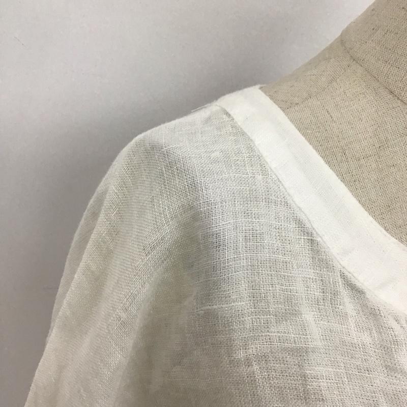 ザラ ZARA カットソー 長袖 4786 257 251 リネンシャツ M 無地 白 / ホワイト /  レディース USED 古着 中古 10108152