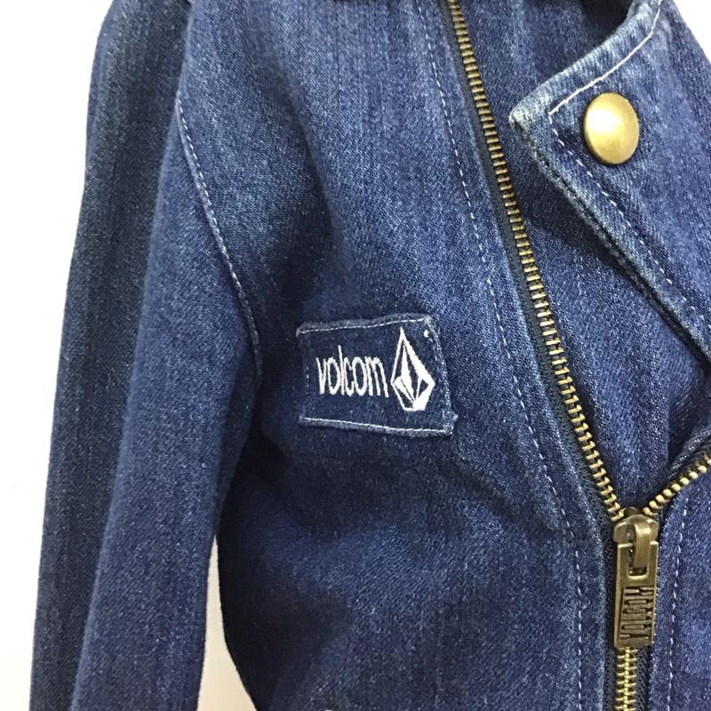 ボルコム VOLCOM ジャケット、上着 ライダース b15113jb raw ライダースジャケット デニムジャケット M ロゴ、文字 インディゴ / インディゴ / レディース USED 古着 中古 10114897