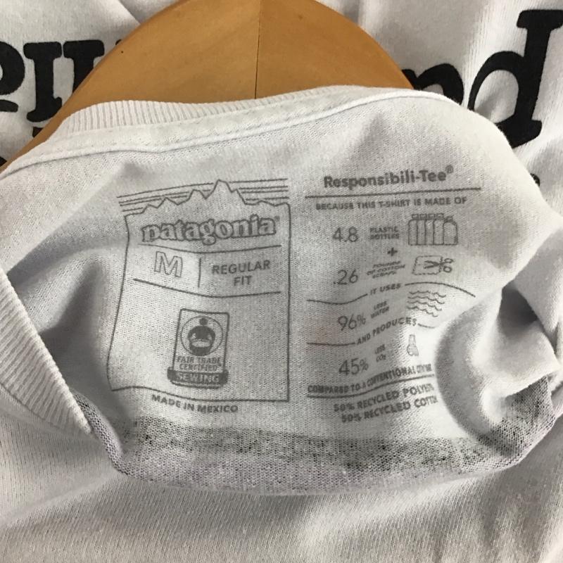 パタゴニア patagonia Tシャツ 半袖 M プリント X ロゴ、文字 白 / ホワイト / メンズ USED 古着 中古 10134616