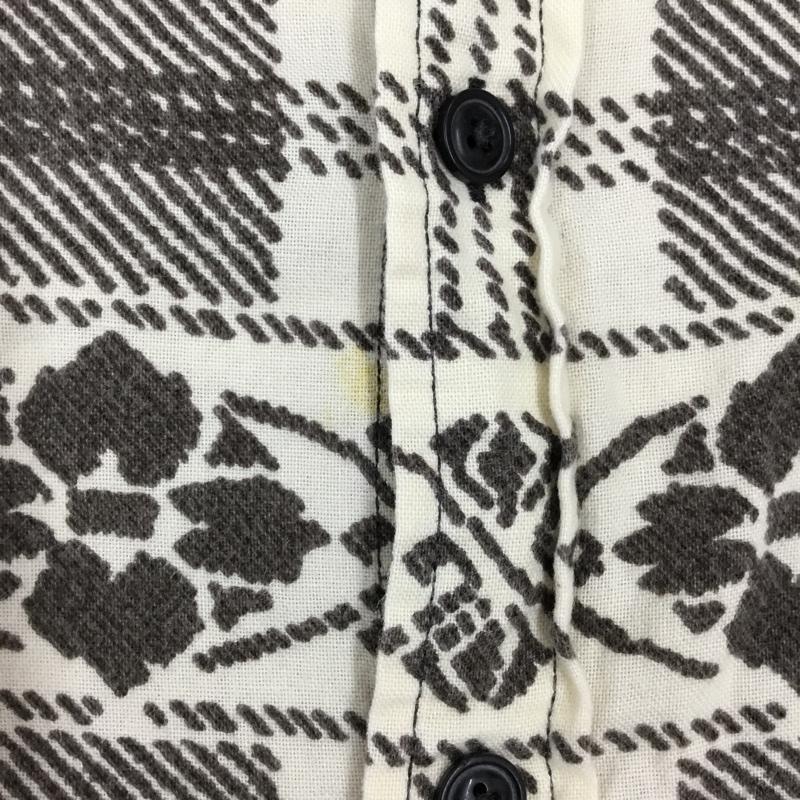 デニム アンド サプライ DENIM & SUPPLY シャツ、ブラウス 長袖 胸ポケット M 総柄 アイボリー / アイボリー / X ダークブラウン / ダークブラウン / メンズ USED 古着 中古 10117160