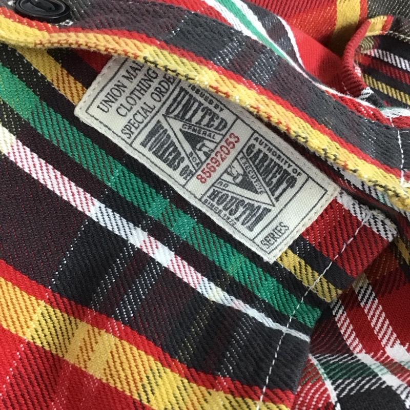 ヒューストン HOUSTON シャツ、ブラウス 長袖 長袖シャツ チェックシャツ カラーシャツ M チェック マルチカラー / マルチカラー / メンズ USED 古着 中古 10139281