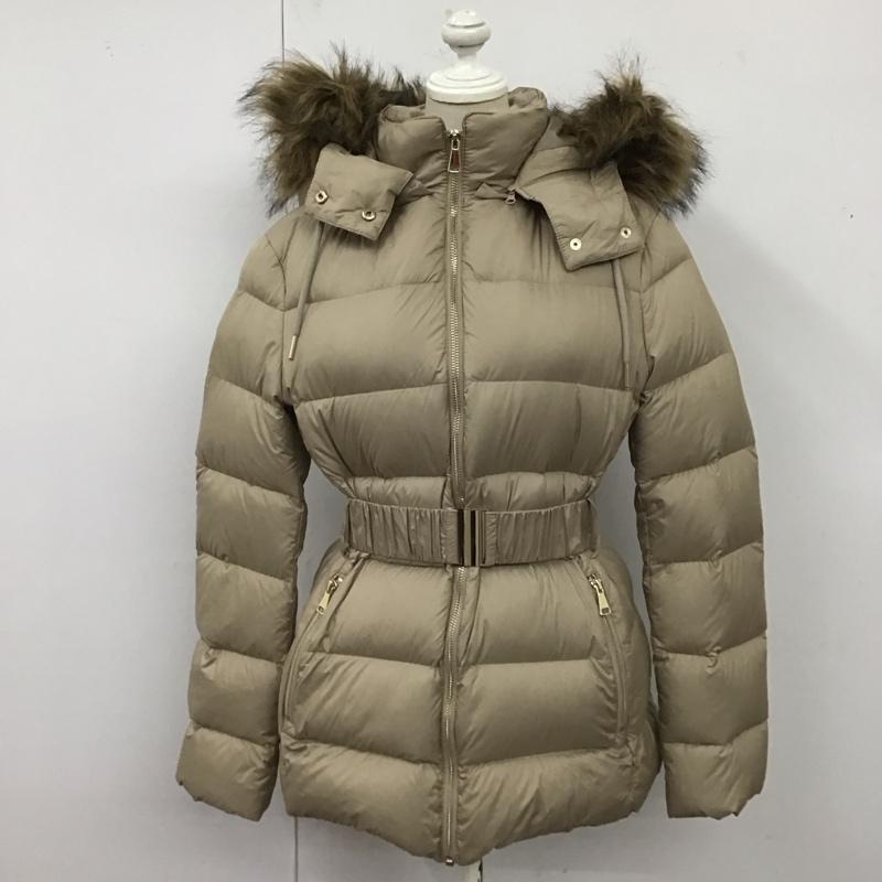 ザラ ZARA コート ダウンコート 0518/243/745 S 無地 ベージュ / ベージュ / レディース USED 古着 中古 10123582