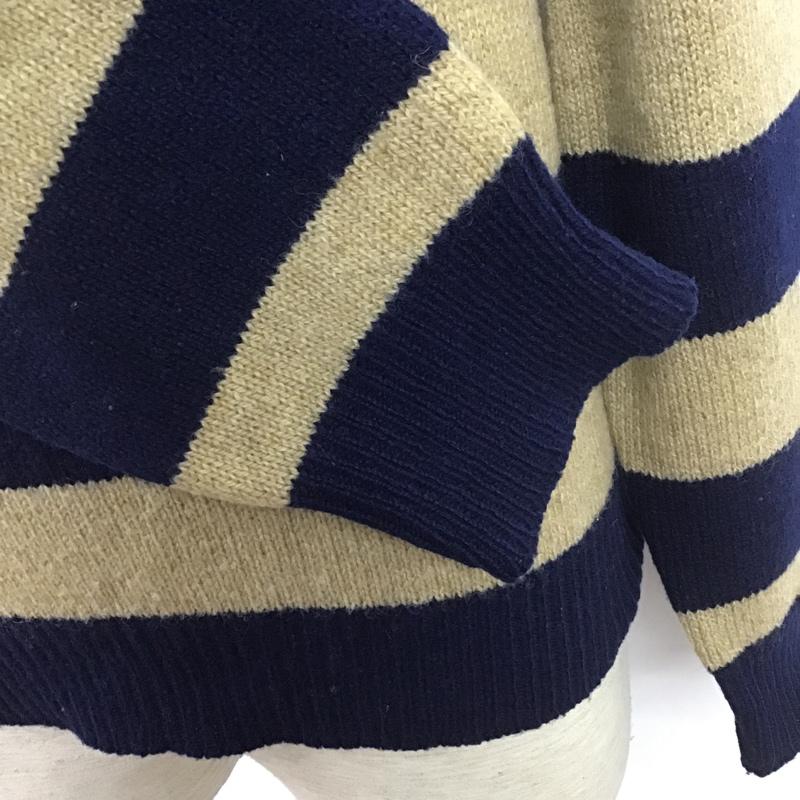 ジャンセン Jantzen ニット、セーター 長袖 M ボーダー柄 マルチカラー / マルチカラー / メンズ USED 古着 中古 10105973