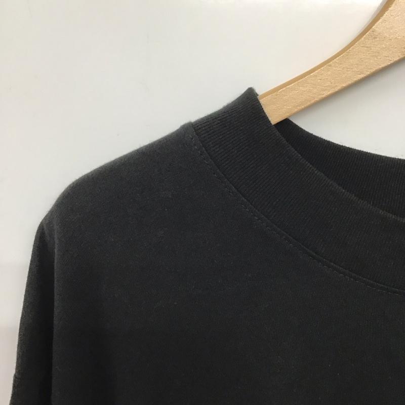 エッセンシャルズ ESSENTIALS Tシャツ 長袖 バックロゴ ロンT クルーネック L ロゴ、文字 黒 / ブラック / レディース USED 古着 中古 10139614