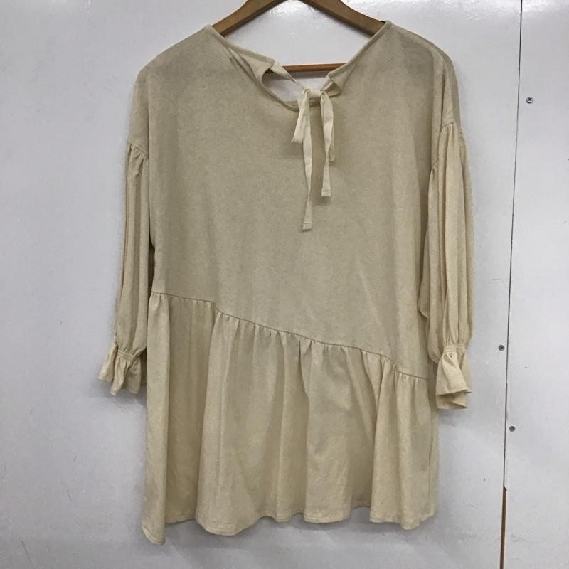 サマンサモスモス Samansa Mos2 カットソー 七分袖 FREE 無地 ベージュ / ベージュ / レディース USED 古着 中古 10133439