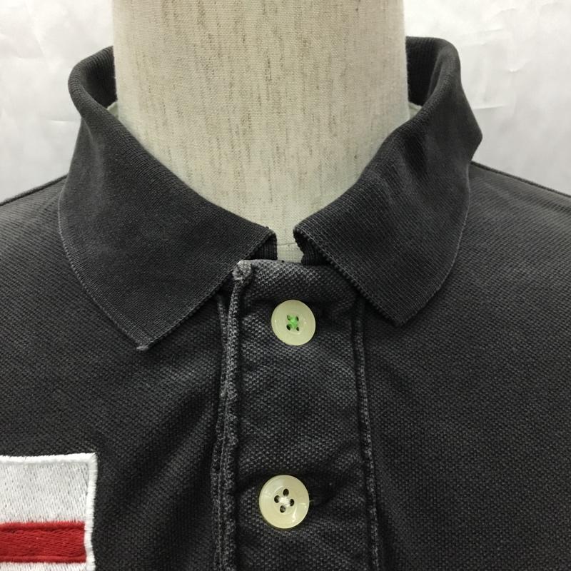 アバクロンビーアンドフィッチ ABERCROMBIE&FITCH ポロシャツ 半袖 半袖ポロシャツ カラーシャツ 半袖カットソー M ロゴ、文字 黒 / ブラック / メンズ USED 古着 中古 10109286