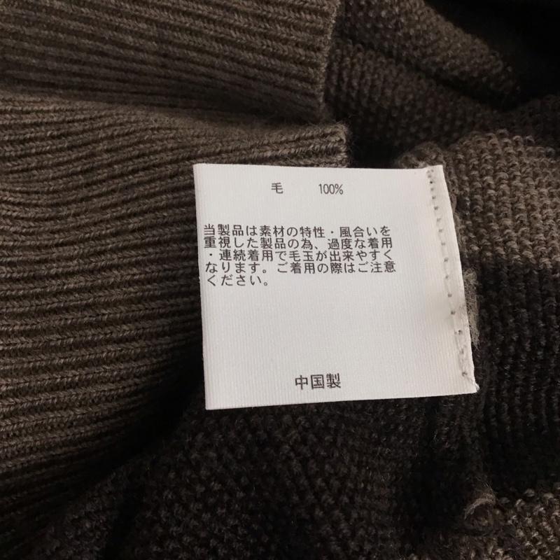 ブルックスブラザーズ BROOKS BROTHERS ニット、セーター 長袖 ハーフジップ ウール M ボーダー柄 茶 / ブラウン / X ダークブラウン / ダークブラウン / メンズ USED 古着 中古 10111247