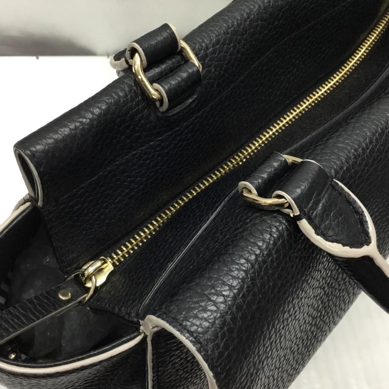 ケイトスペード Kate Spade ハンドバッグ ハンドバッグ 2WAY ショルダー レザー ロゴ、文字 黒 / ブラック / レディース USED 古着 中古 10120740