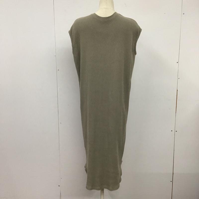 フリークスストア FREAK S STORE ワンピース ロングスカート 192-31106 ノースリーブ リブ 前後着 2WAY FREE 無地 カーキ / カーキ /  レディース USED 古着 中古 10133446