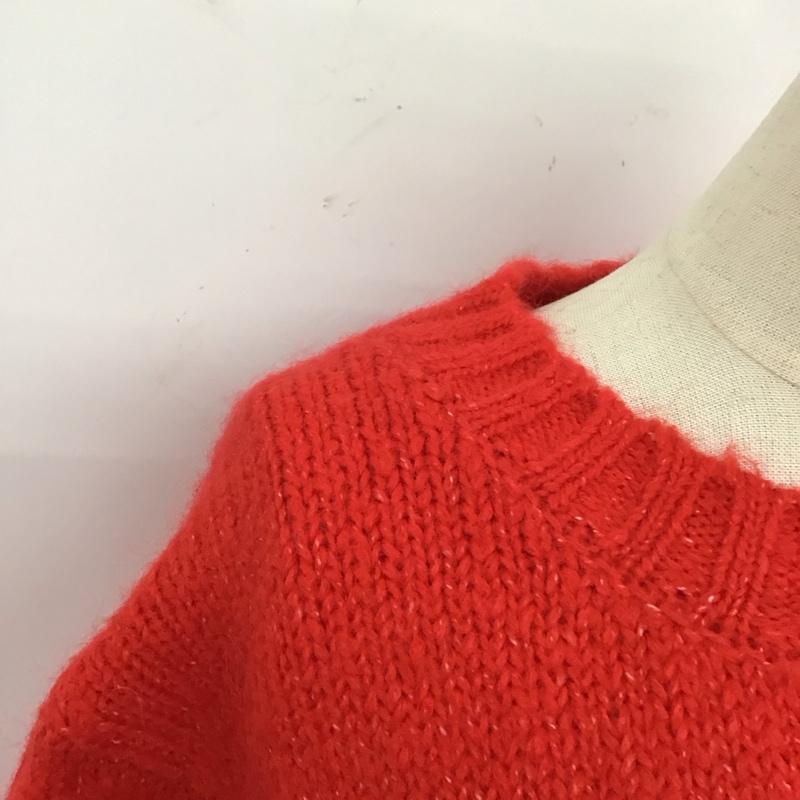 ザラ ZARA ニット、セーター 長袖 9598 189 600 ポケット付き M 無地 赤 / レッド /  レディース USED 古着 中古 10115069