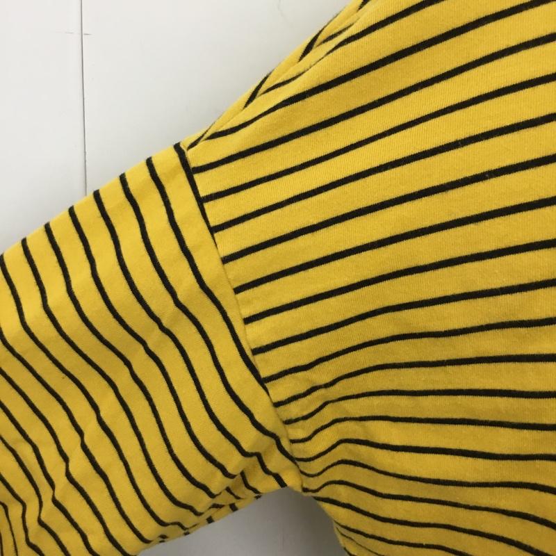 ベルシュカ Bershka カットソー 長袖 長袖カットソー クルーネックカットソー ロングスリーブカットソー ボーダーTシャツ S ボーダー柄 黒 / ブラック / X 黄 / イエロー / レディース USED 古着 中古 10110308
