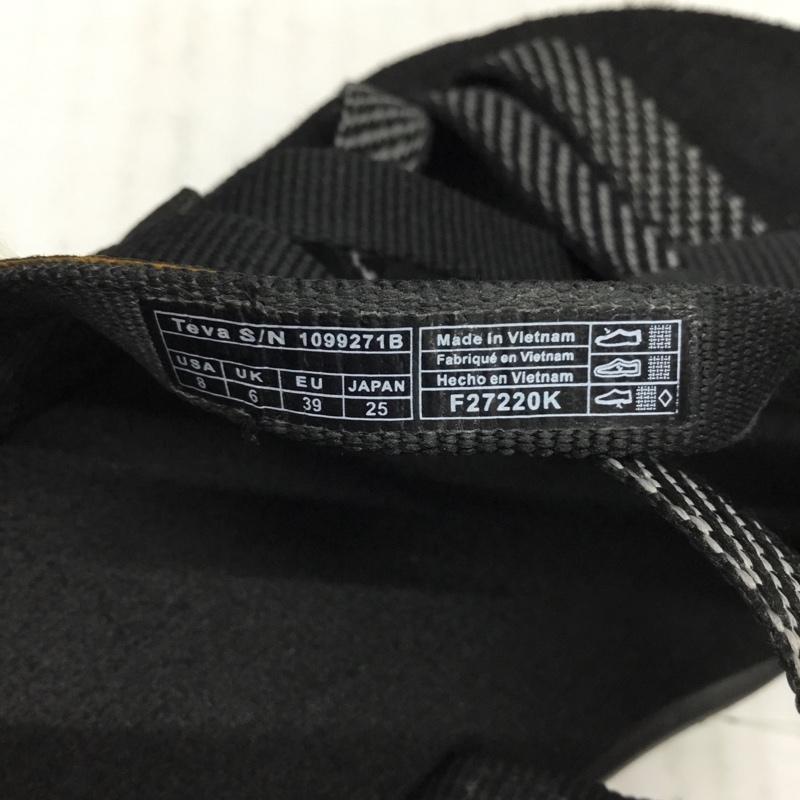 テバ Teva サンダル サンダル 1099271B VOYA STRAPPY ボヤ ストラッピー 25cm 25.0cm ロゴ、文字 黒 / ブラック / レディース USED 古着 中古 10109741