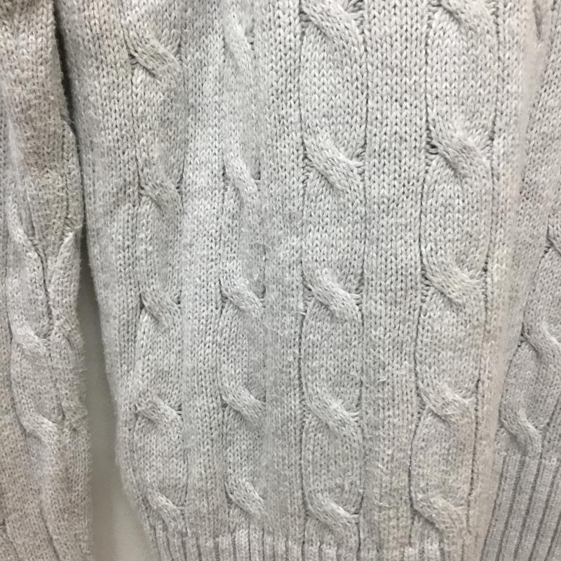 ポロラルフローレン POLO RALPH LAUREN ニット、セーター 長袖 ケーブルニット S 刺繍 X ワンポイント 灰 / グレー / メンズ USED 古着 中古 10136063