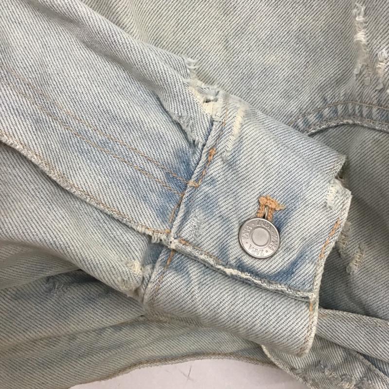 ザラ ZARA ジャケット、上着 ジャケット、ブレザー 5252/270/406 リメイク デニムジャケット L 無地 水色 / ライトブルー / レディース USED 古着 中古 10133674