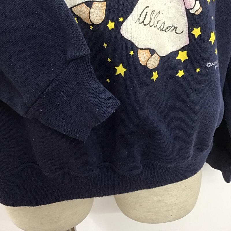 ヘインズ HANES トレーナー 長袖 長袖トレーナー スウェット カラーネック リブスウェットカットソー 古着 XL プリント 紺 / ネイビー / メンズ USED 古着 中古 10108626