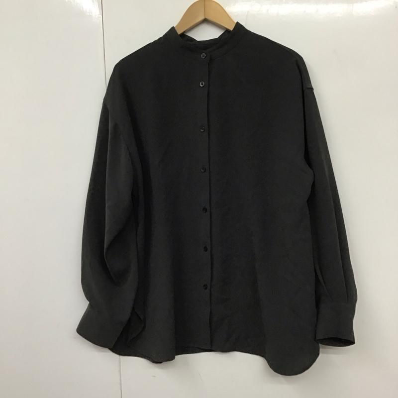 ローリーズファーム LOWRYS FARM シャツ、ブラウス 長袖 LF622339AD バンドカラーシャツ FREE 無地 チャコールグレー / チャコールグレー / レディース USED 古着 中古 10130618