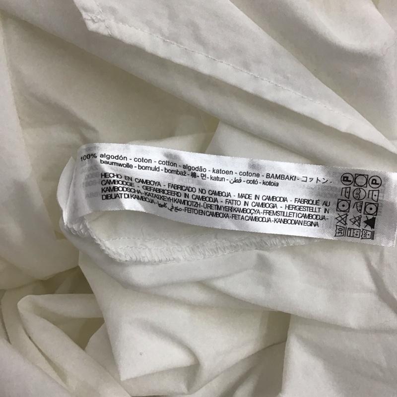 ザラ ZARA シャツ、ブラウス 長袖 8372 039 250 ロングシャツ M 無地 白 / ホワイト / レディース USED 古着 中古 10116219