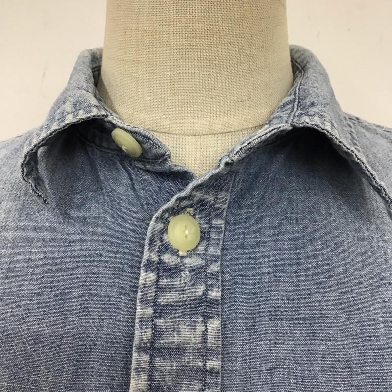 ポロラルフローレン POLO RALPH LAUREN シャツ、ブラウス 長袖 長袖シャツ カラーシャツ ポケットシャツ 長袖カットソー XS 無地 インディゴ / インディゴ / レディース USED 古着 中古 10115990